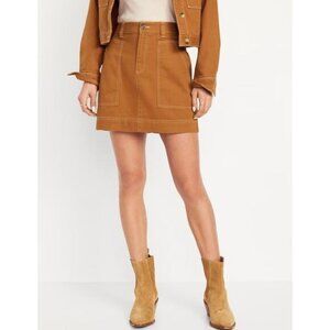 NWOT OLD NAVY utility mini skirt in sly fox (sz6)